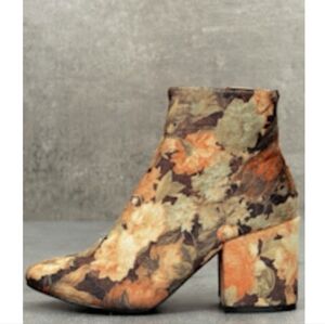 Floral Ankle Boots ERMA MULTI VELVET ANKLE BOOTIES